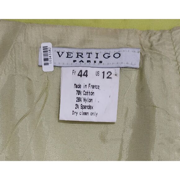 Vertigo Paris Womens Cotton-Blend Straight Skirt Yellow Size 4/6 *Tailored?* - Picture 5 of 9